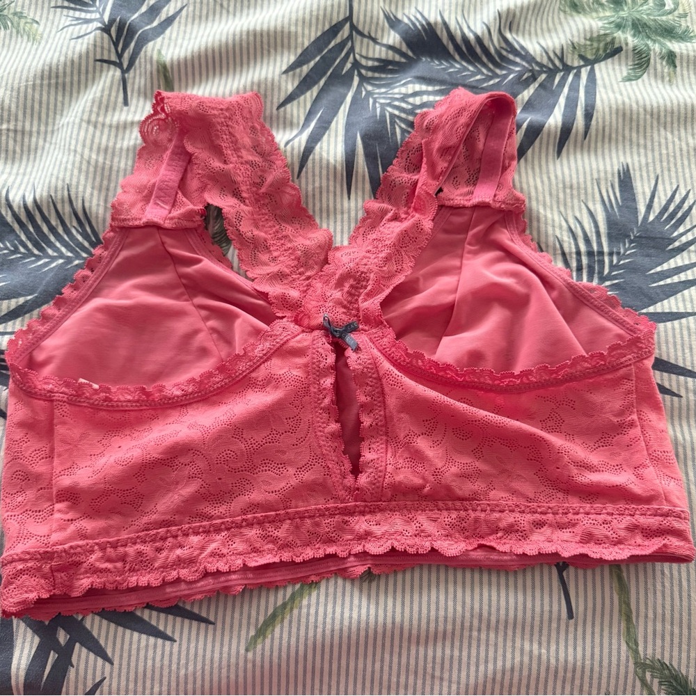 Lacey Coral-Pink Bralette